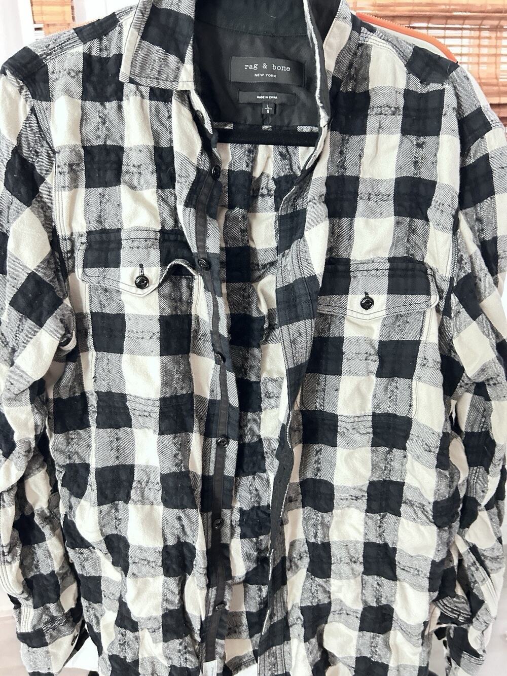 Rag And Bone Women Flanel Shirt Sz L